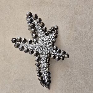 Starfish Rhinestone Hair Clip